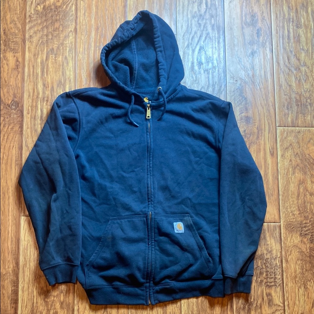 Carhartt mens medium Dark Blue Full-Zip Hoodie